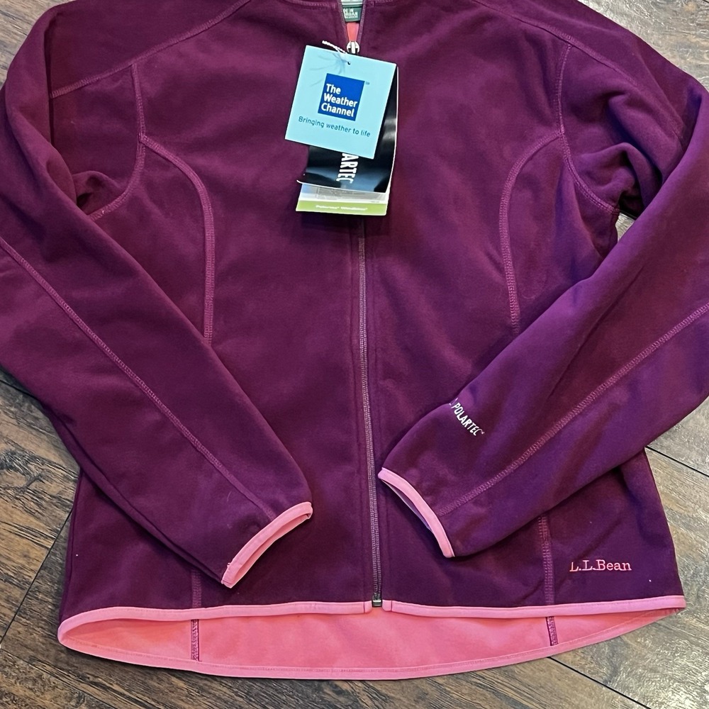 L.L.‎ Bean Polartec Windbloc Fleece Jacket Womens Size Medium Full Zip NWT - Picture 4 of 11